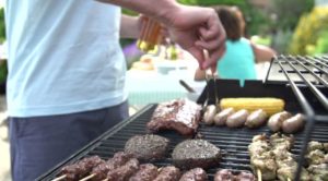 grilling meat